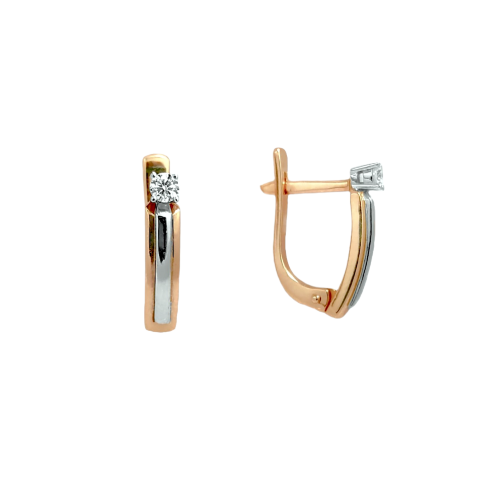 Серьги из золота с бриллиантами 1020678 Серьги (Au 585)