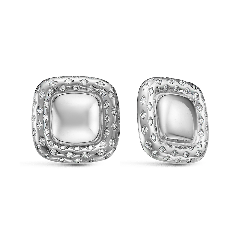 Серьги из серебра с фианитами  с129062 Серьги (Ag 925)