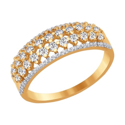 Кольцо из золота с фианитами SWAROVSKI 81010115 Кольцо (Au 585)