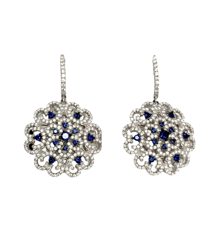 Серьги из серебра с кубическим цирконием 0100006047111 Серьги (Ag 925)