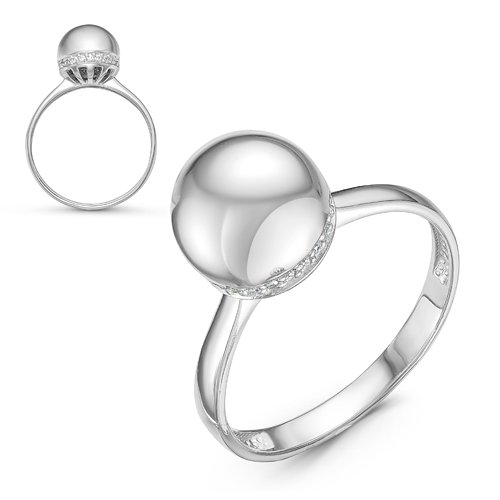 Кольцо из серебра с фианитами  с115921 Кольцо (Ag 925)