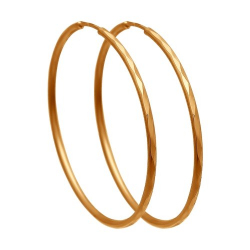 Серьги из золота с алмазной гранью  140006 Серьги (Au 585)