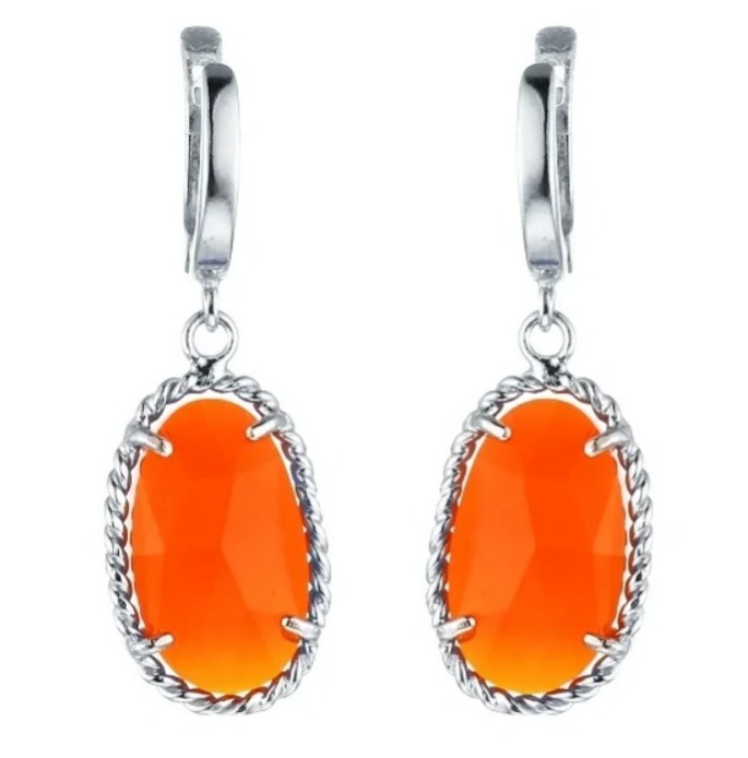 Серьги из серебра с ювелирным стеклом 0790008045307 Серьги (Ag 925)