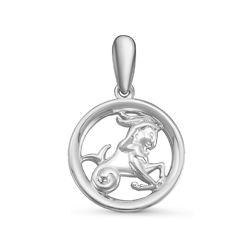 Подвеска из серебра знак зодиака Козерог с035831 Подвеска зодиак (Ag 925)