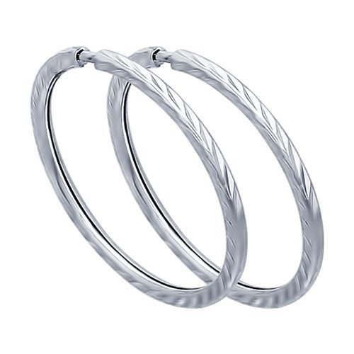 Серьги из серебра конго с алмазной гранью 94140070 Серьги (Ag 925)
