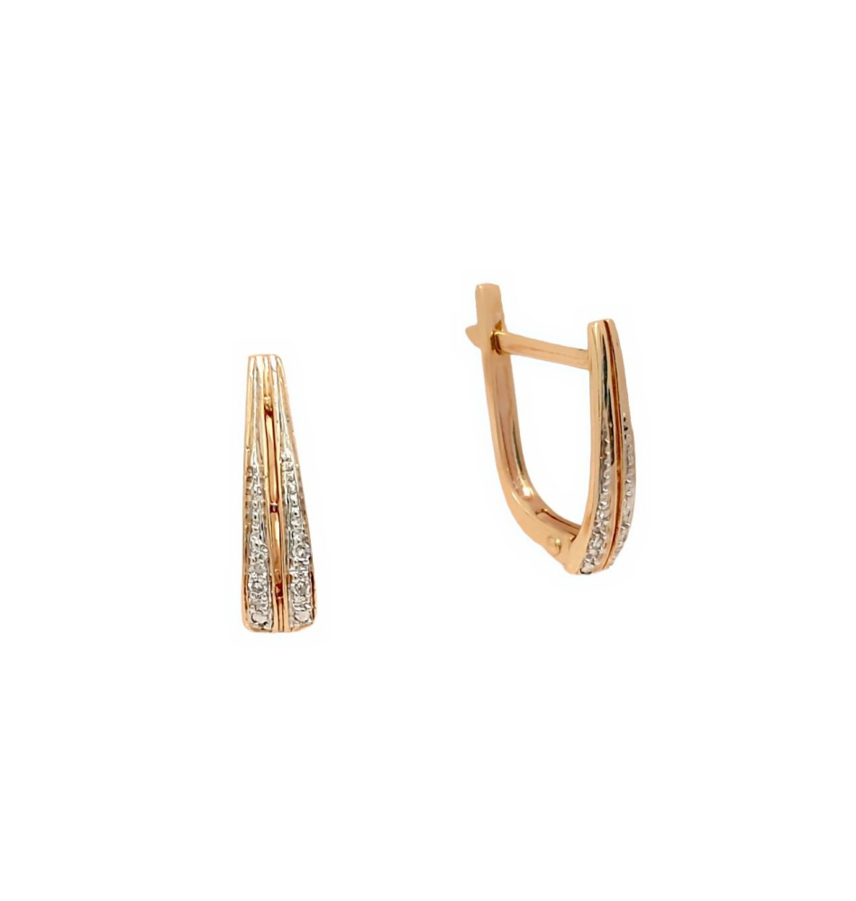 Серьги из золота c бриллиантами 12020035638 Серьги (Au 585)
