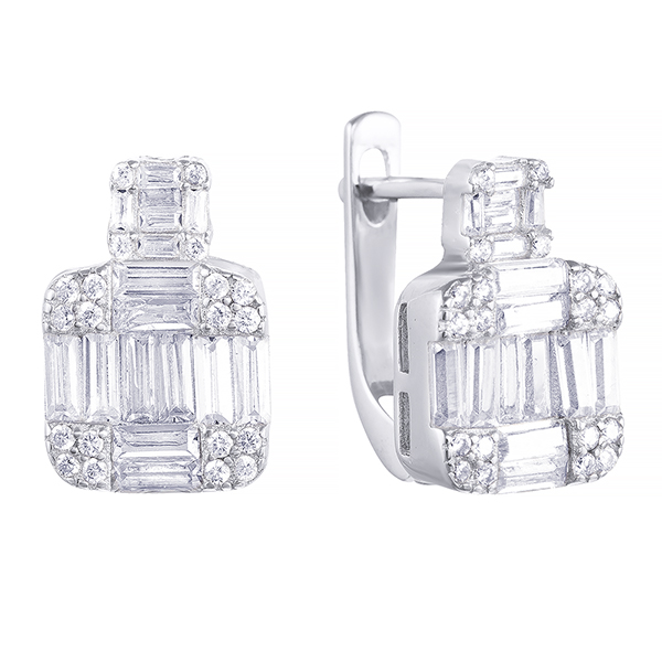 Серьги из серебра с кубическим цирконием 2340004141914 Серьги (Ag 925)