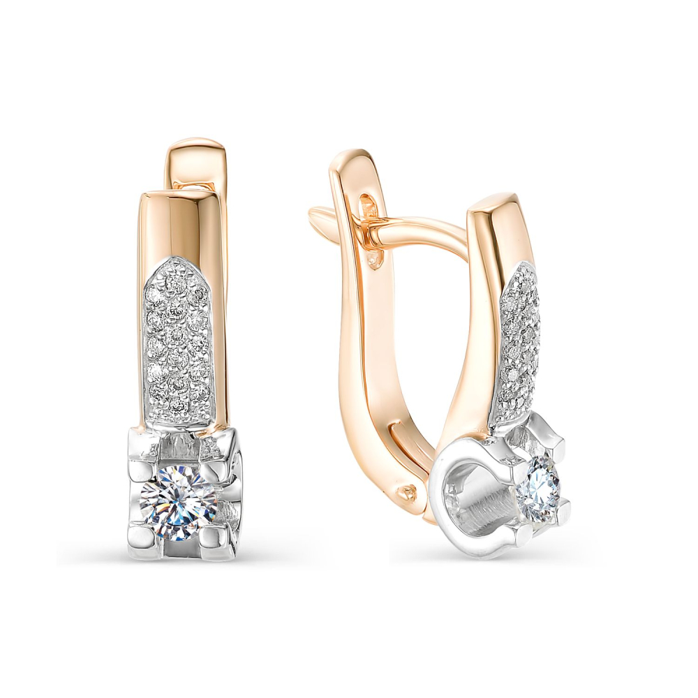 Серьги из золота c бриллиантами 3063-210 Серьги (Au 585)