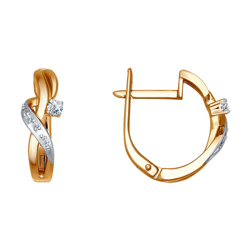 Серьги из золота с бриллиантами 1020438 Серьги (Au 585)