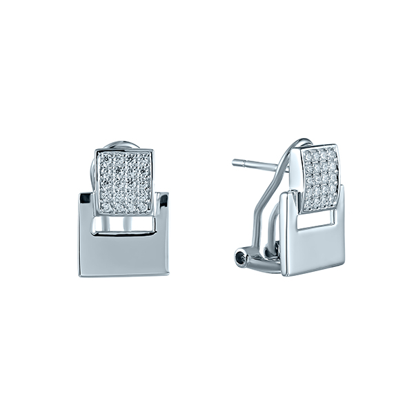 Серьги из серебра с кубическим цирконием 6220004020006 Серьги (Ag 925)