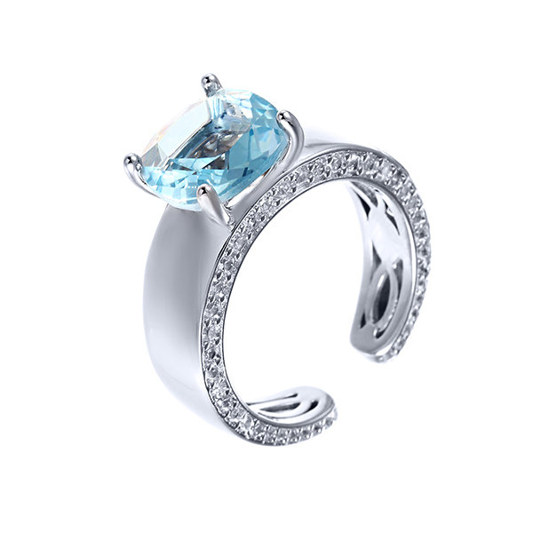 Кольцо из серебра с кубическим цирконием  1220004004103 Кольцо (Ag 925)