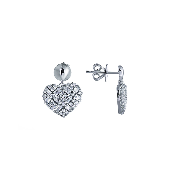 Серьги из серебра  с куб.цирконием 6220002143910 Серьги пусеты (Ag 925)