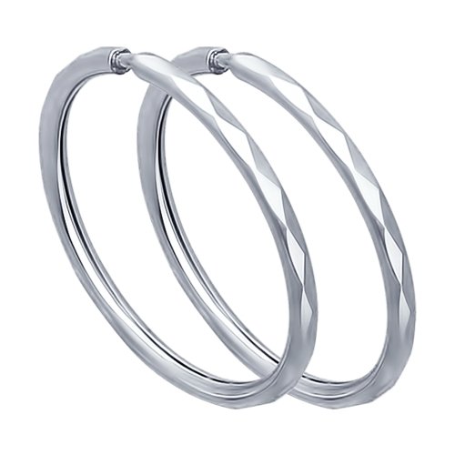 Серьги из серебра конго с алмазной гранью 94140072 Серьги (Ag 925)