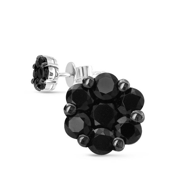 Серьги пусеты из серебра с фианитами 49827 Серьги (Ag 925)