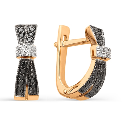 Серьги из золота c бриллиантами 1020383 Серьги (Au 585)