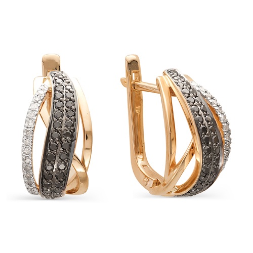 Серьги из золота c бриллиантами 1020247 Серьги (Au 585)