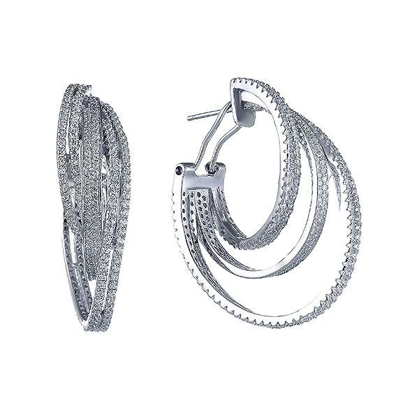 Серьги из серебра с кубическим цирконием 0100009032302 Серьги (Ag 925)