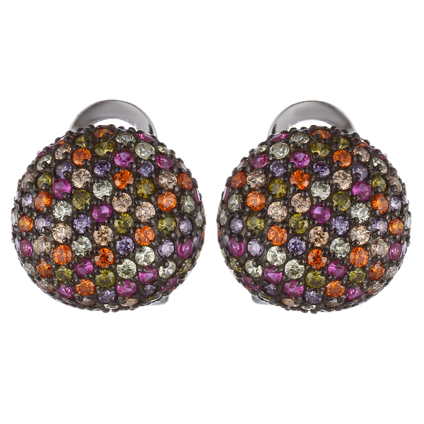 Серьги из серебра с кубическим цирконием 2260004017203 Серьги (Ag 925)