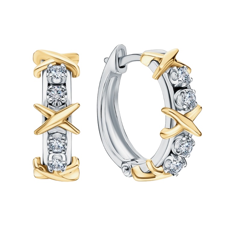 Серьги из серебра с кубическим цирконием SE29658_SR_WG Серьги (Ag 925)