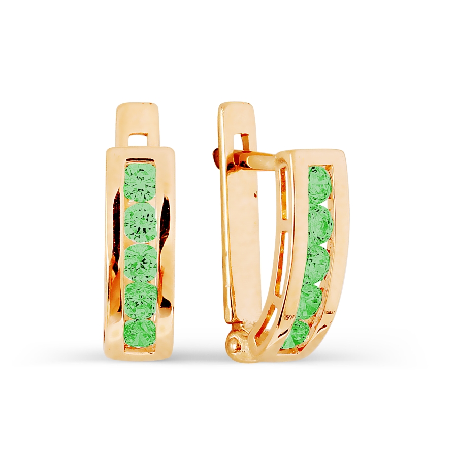 Серьги из золота с фианитами детские Т102025448-06 Серьги (Au 585)
