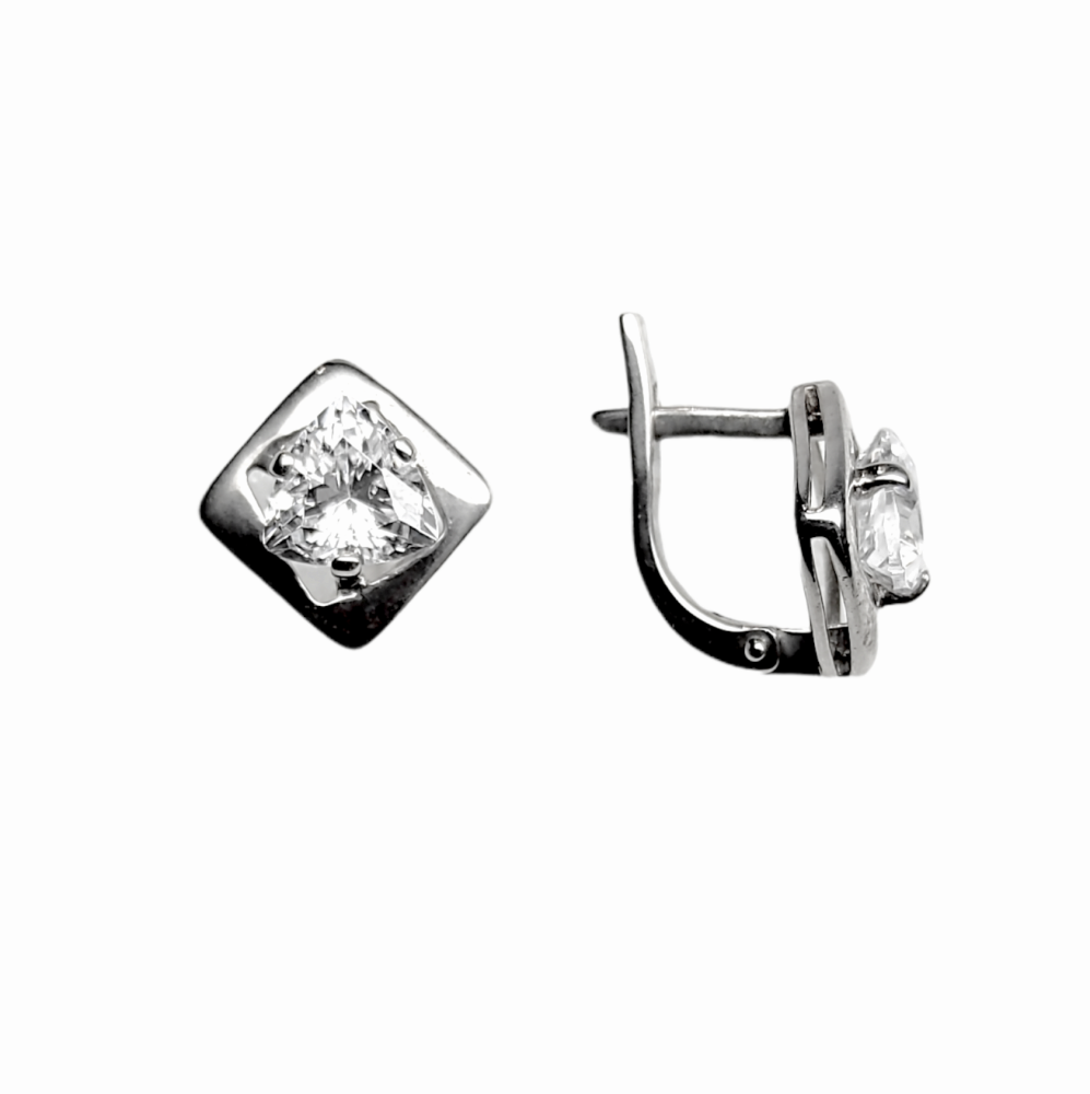 Серьги из серебра с горным хрусталем 00326-231 Серьги (Ag 925)