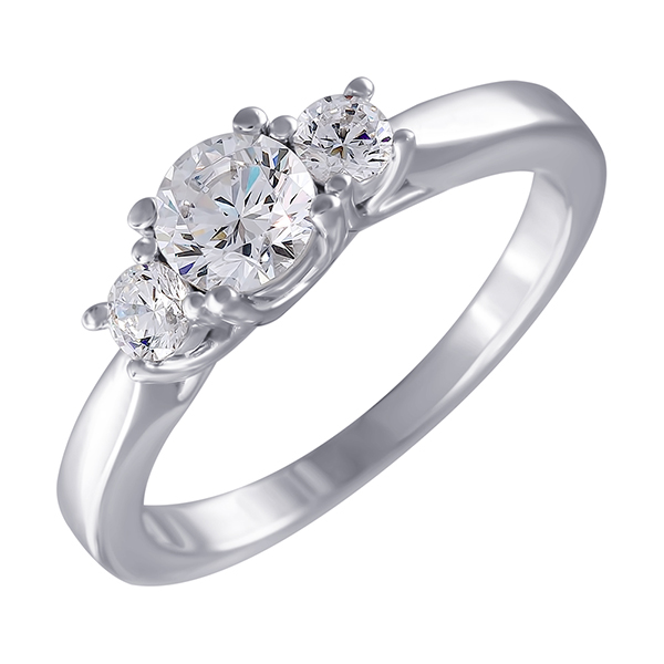 Кольцо из серебра с кубическим цирконием  2860021176432 Кольцо (Ag 925)
