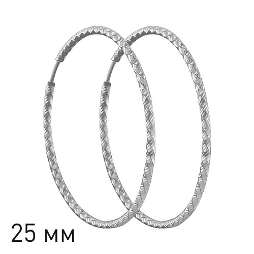 Серьги конго из серебра 94140030 Серьги (Ag 925)