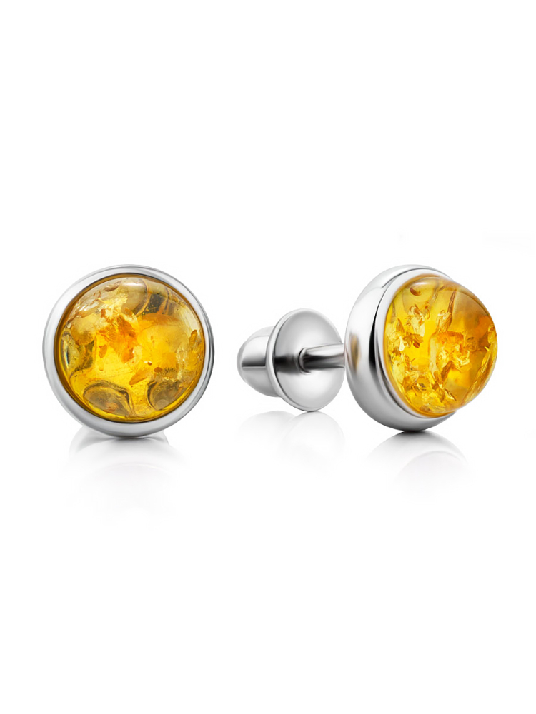 Серьги из серебра с янтарем 25021000078 Серьги (Ag 925)